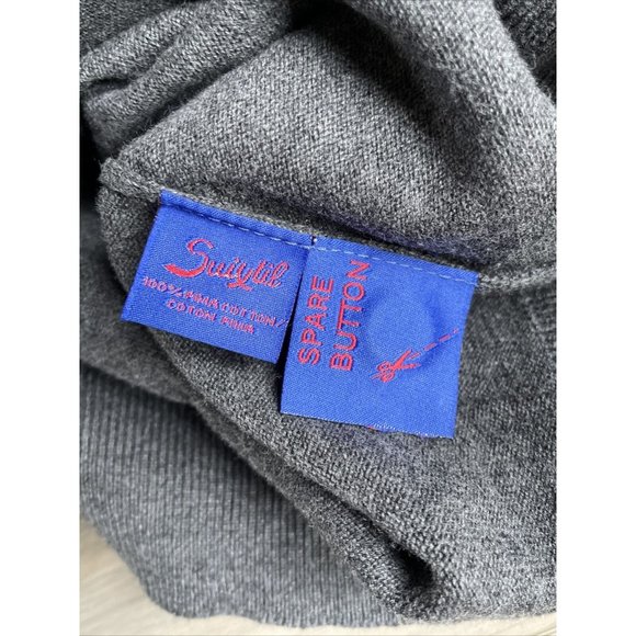 Suixtil Heritage Grey Gray 3 Button Sweater Size XXL NWT New RARE Mens Cotton - Picture 10 of 12